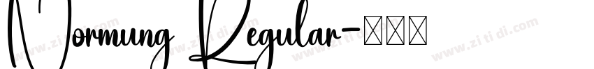 Normung Regular字体转换